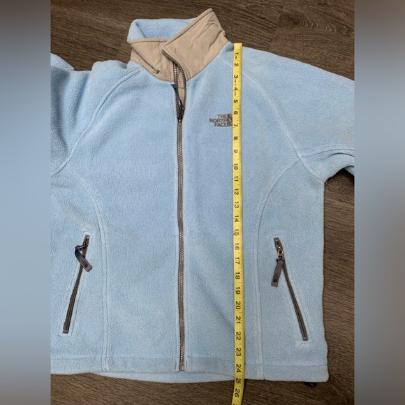 The North Face Womens Full Zip Jacket  Powder Blue Polartec Fleece Size Medium - Picture 9 of 10